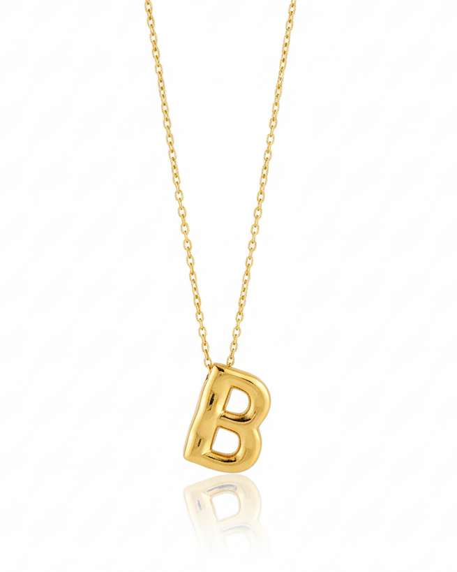 Bubble Initial Necklace
