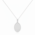 Oval Engravable Disc Pendant